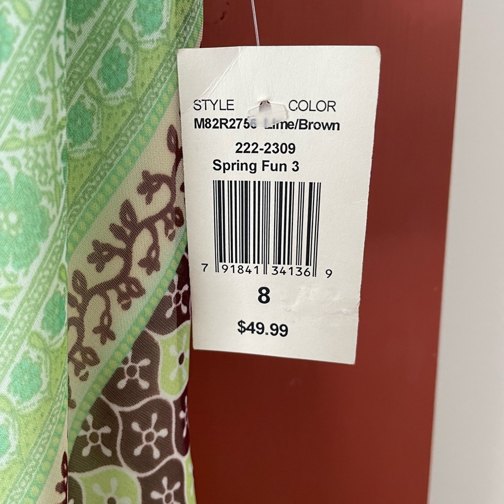 New size 8 Lime & green dress